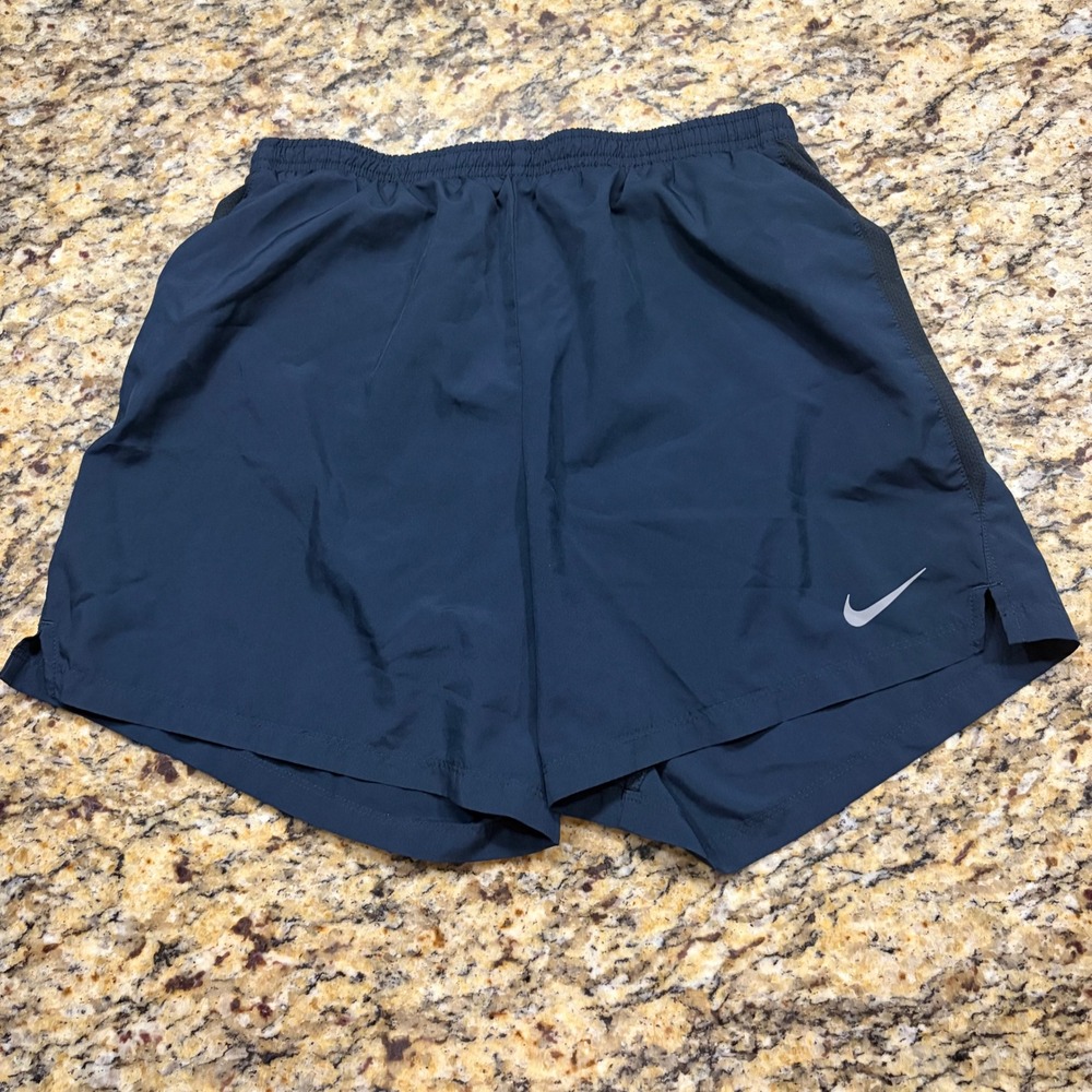 Nike Dri-FIT Mens Running Shorts Navy Blue Small Elastic Waist Athletic Gym ws